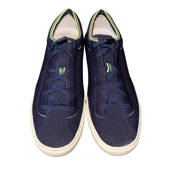 Rothy's The Lace Up Navy Sneaker Textile Flat Low Top Comfort Womens US 9 EU37.5 - Picture 3 of 5